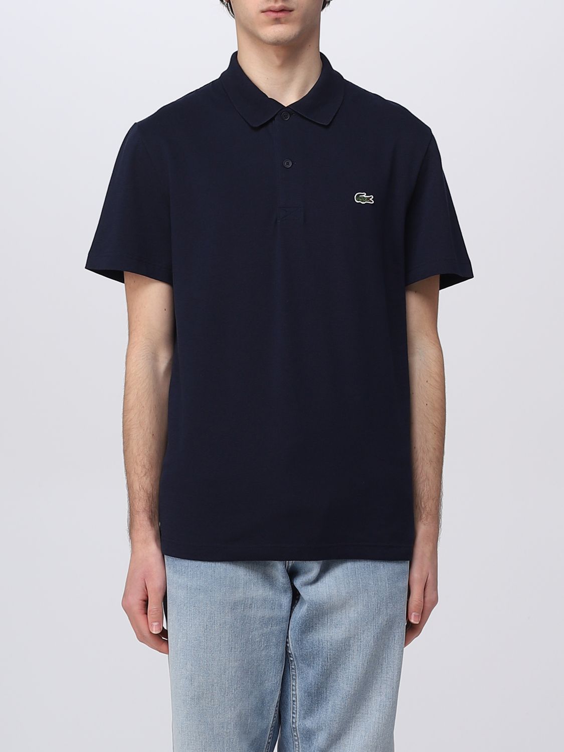 LACOSTE: polo shirt for man - Navy | Lacoste polo shirt DH0783 online ...