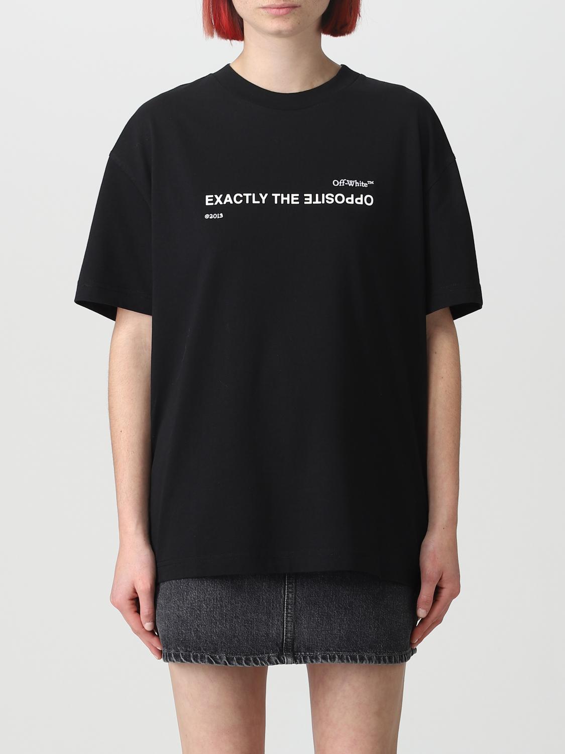 Off-white Exactly The Opposite-print T-shirt In Black
