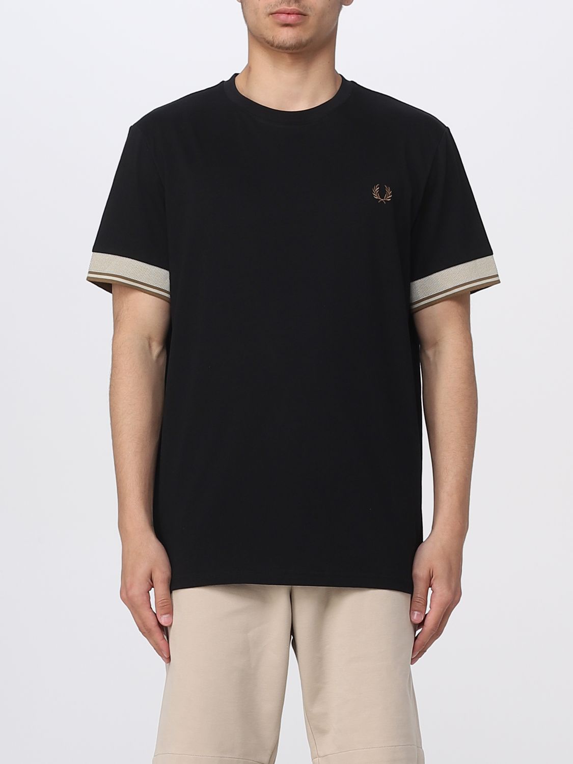 FRED PERRY: t-shirt for man - Black | Fred Perry t-shirt M5613 online ...