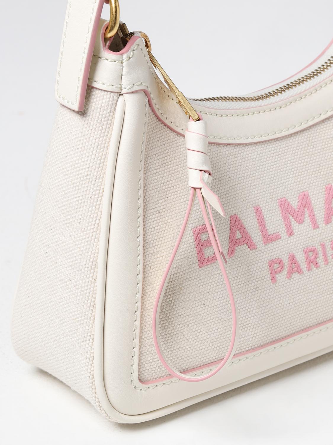 BALMAIN: Borsa B-Army In Canvas - Crema | Borsa A Spalla Balmain ...