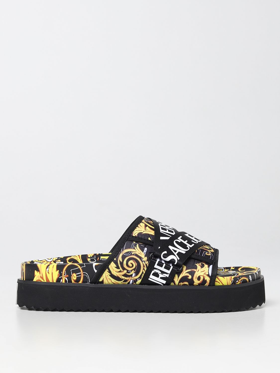 VERSACE JEANS COUTURE: sandals for man - Black | Versace Jeans Couture ...