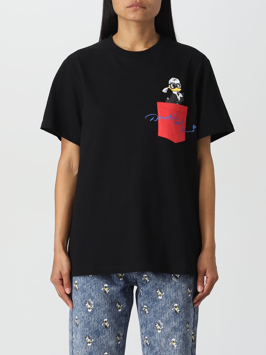 KARL LAGERFELD: t-shirt for women - Black | Karl Lagerfeld t-shirt ...
