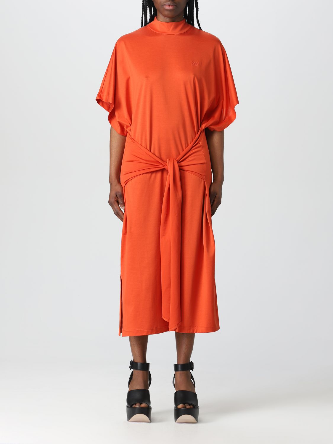 Karl Lagerfeld Long Dresses In Orange
