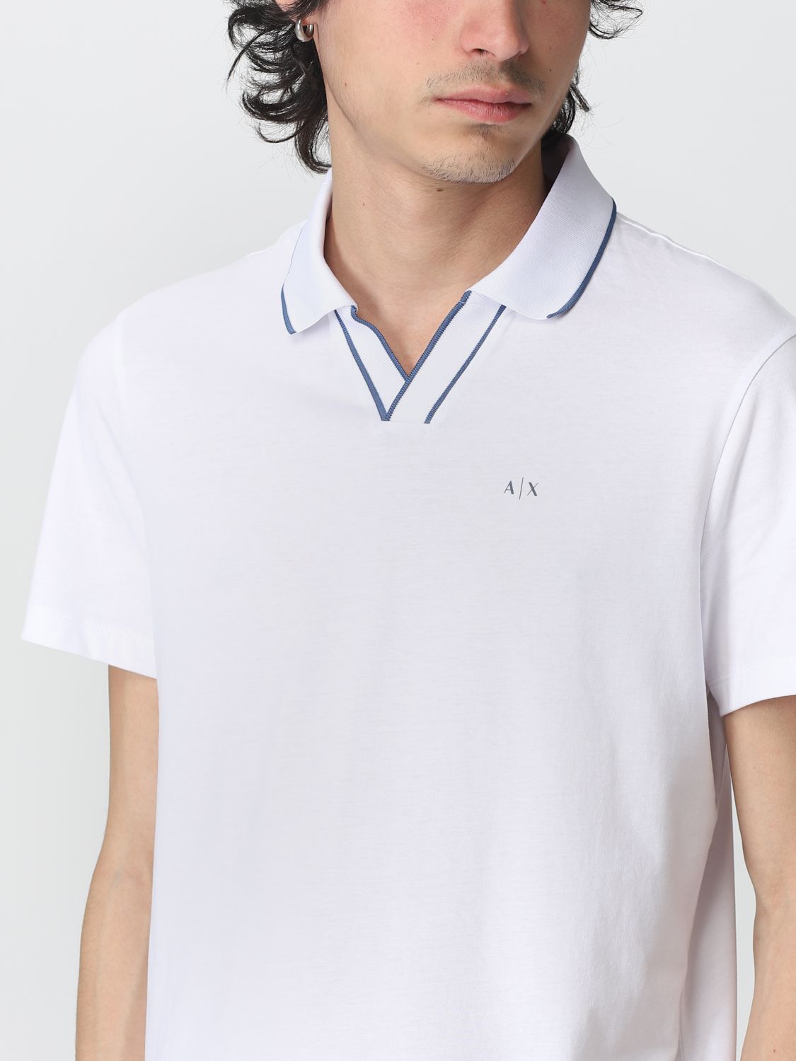 ARMANI EXCHANGE: Polo para hombre, Blanco | Polo Armani Exchange  3RZFFCZJDFZ en línea en 