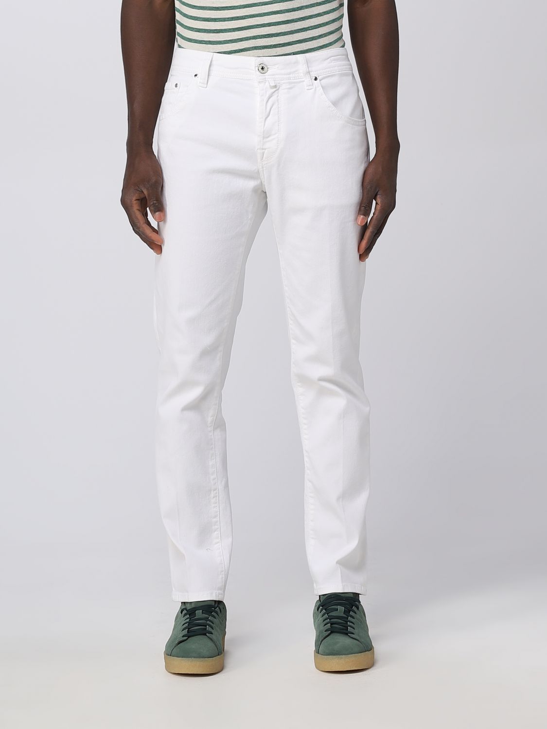 Pol Ende vest jeans for man - White | Jacob Cohen jeans UQI1536S3633 online at GIGLIO.COM