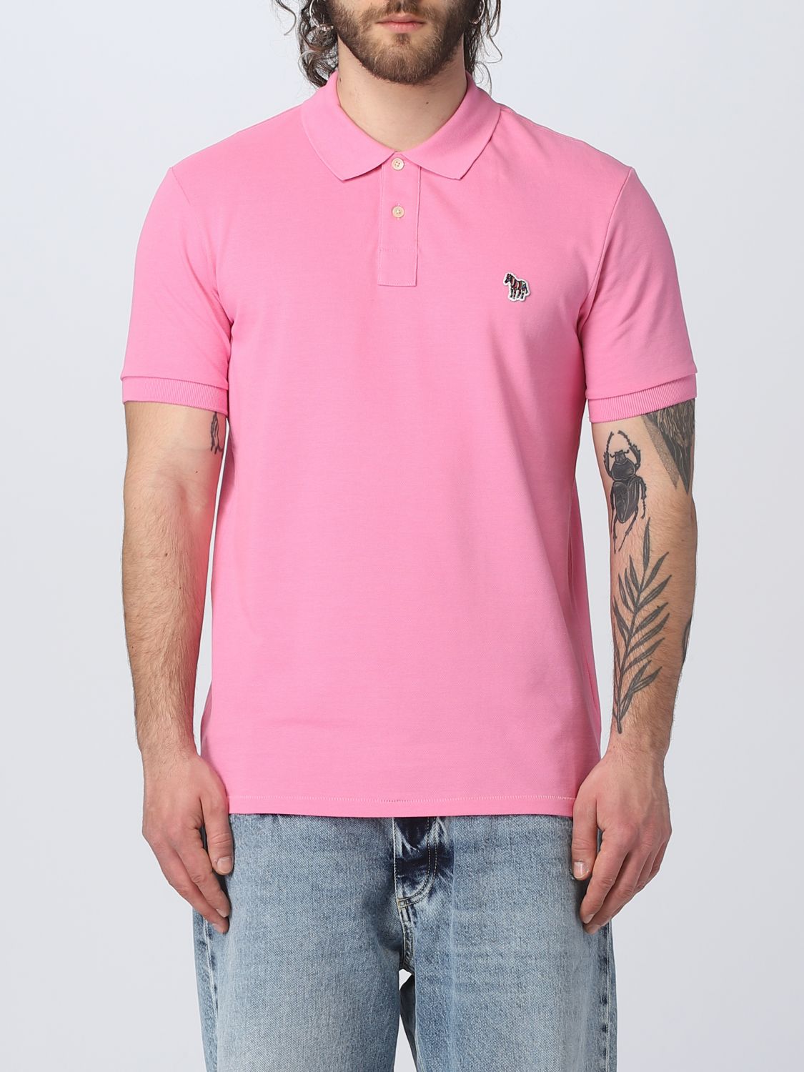 Ps By Paul Smith Polo Shirt Ps Paul Smith Men Color Pink