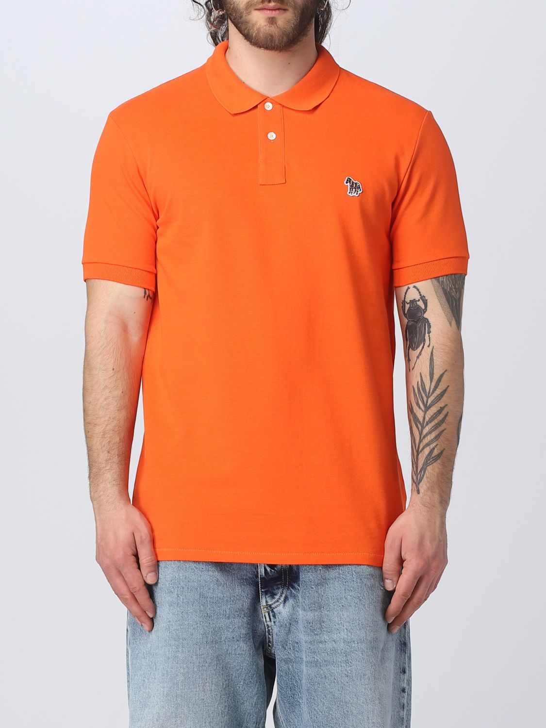 Ps By Paul Smith Polo Shirt Ps Paul Smith Men Color Tangerine