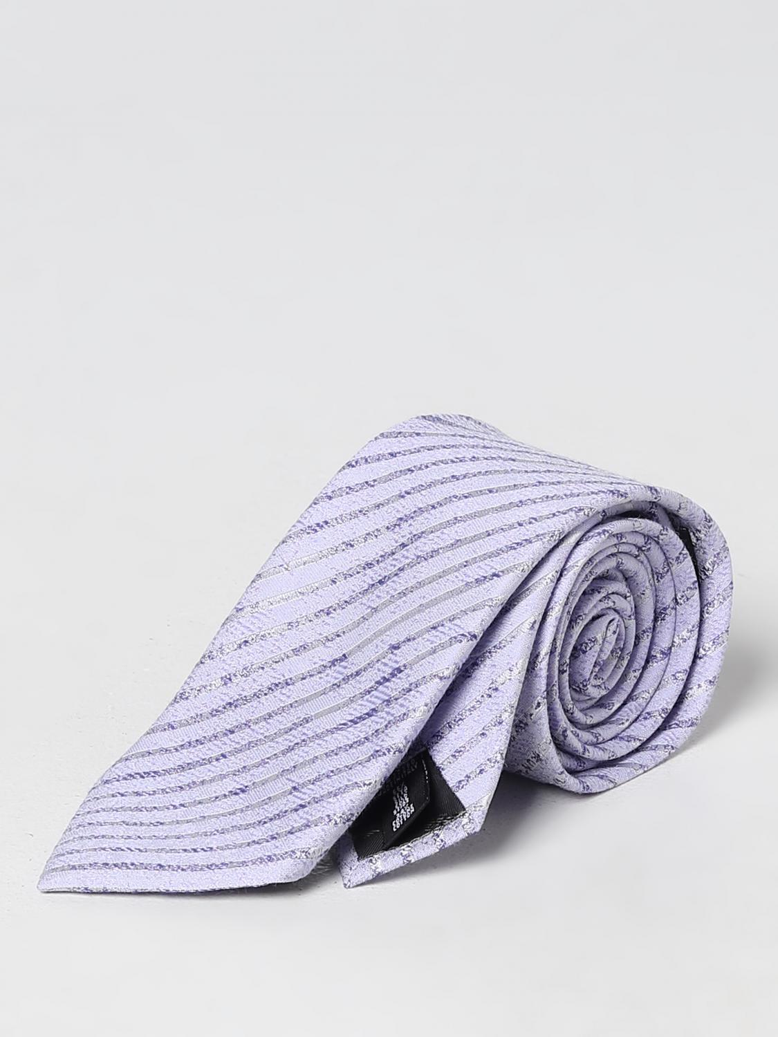 EMPORIO ARMANI: tie for man - Lilac | Emporio Armani tie 3402753R651 online  on 