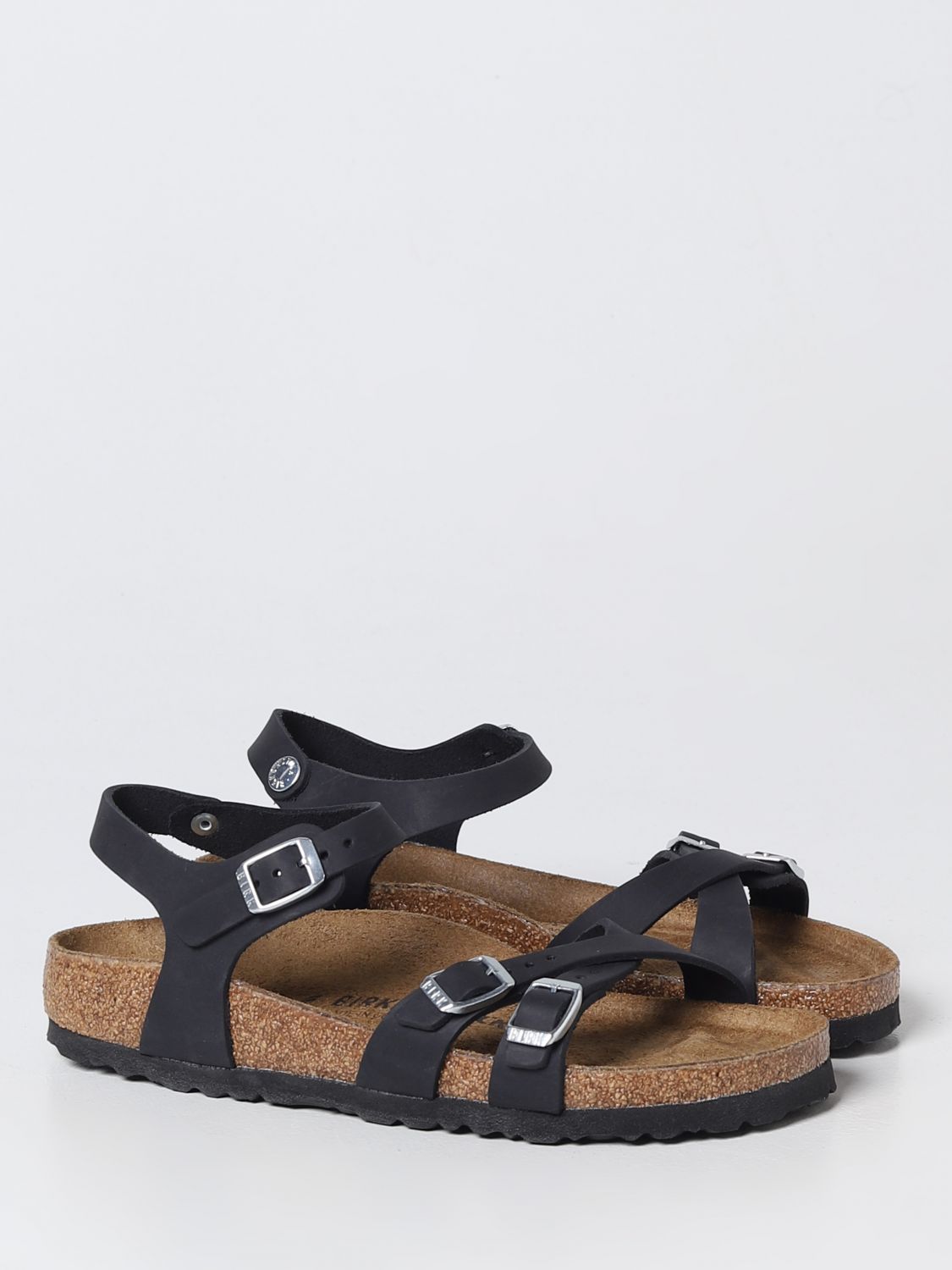 kwaad Vlekkeloos Verdragen BIRKENSTOCK: flat sandals for woman - Black | Birkenstock flat sandals  1021487 online on GIGLIO.COM