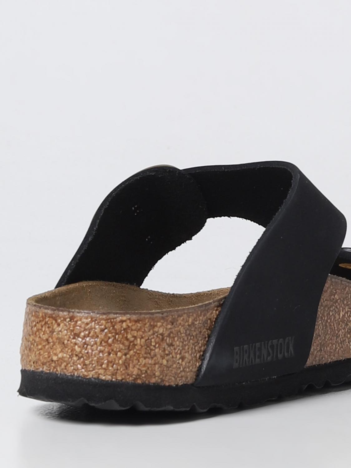 Sandali bassi Birkenstock: Sandalo Gizeh Big Buckle Birkenstock in nabuk nero 3