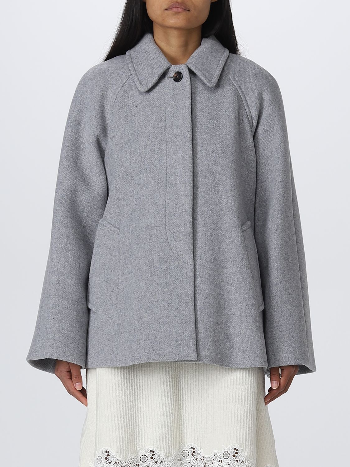 CHLOÉ: blazer for woman - Grey | Chloé blazer C23SMA24072 online on ...
