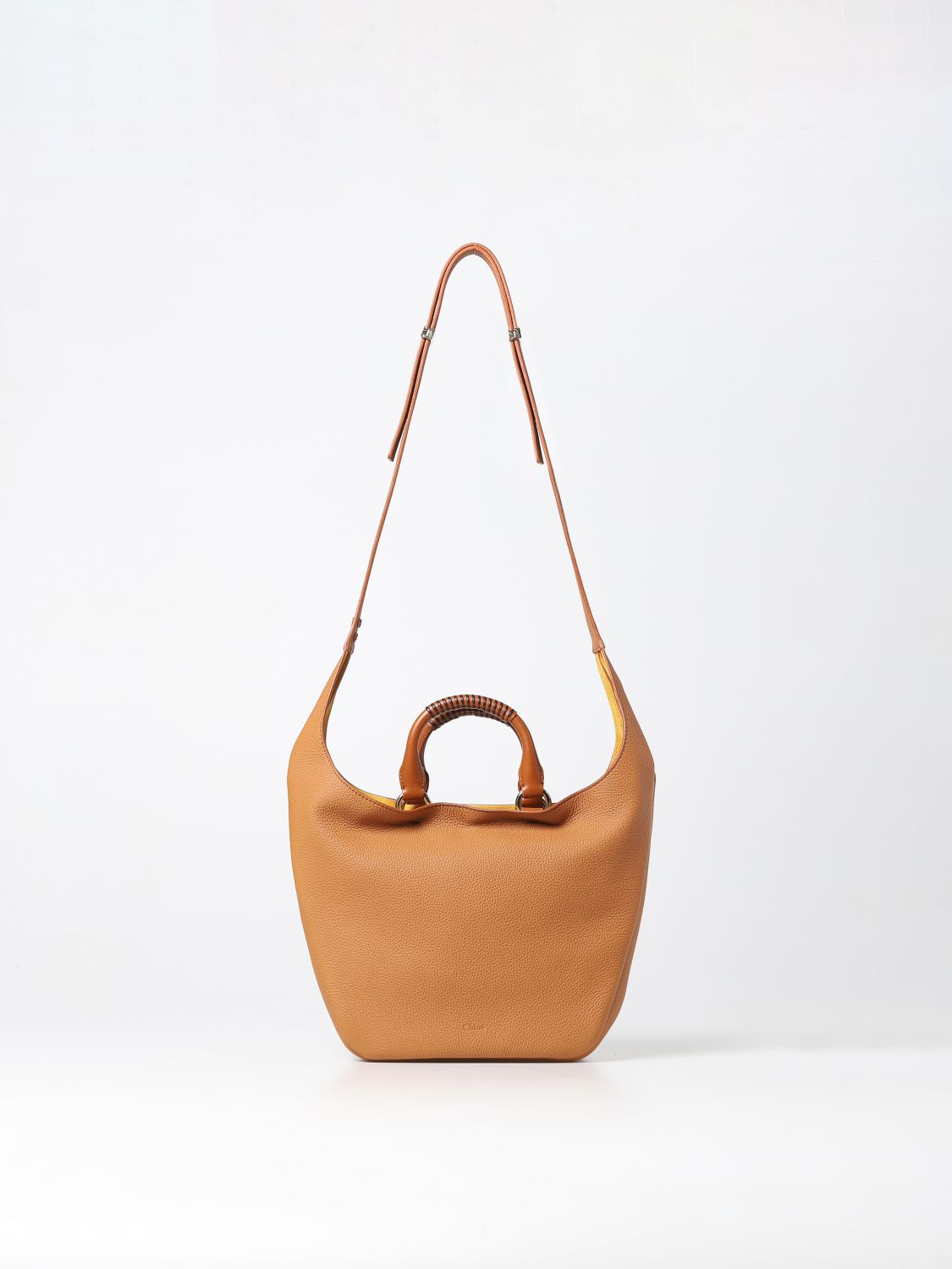 Chloé Deia  Bag In Grained Leather In Brown