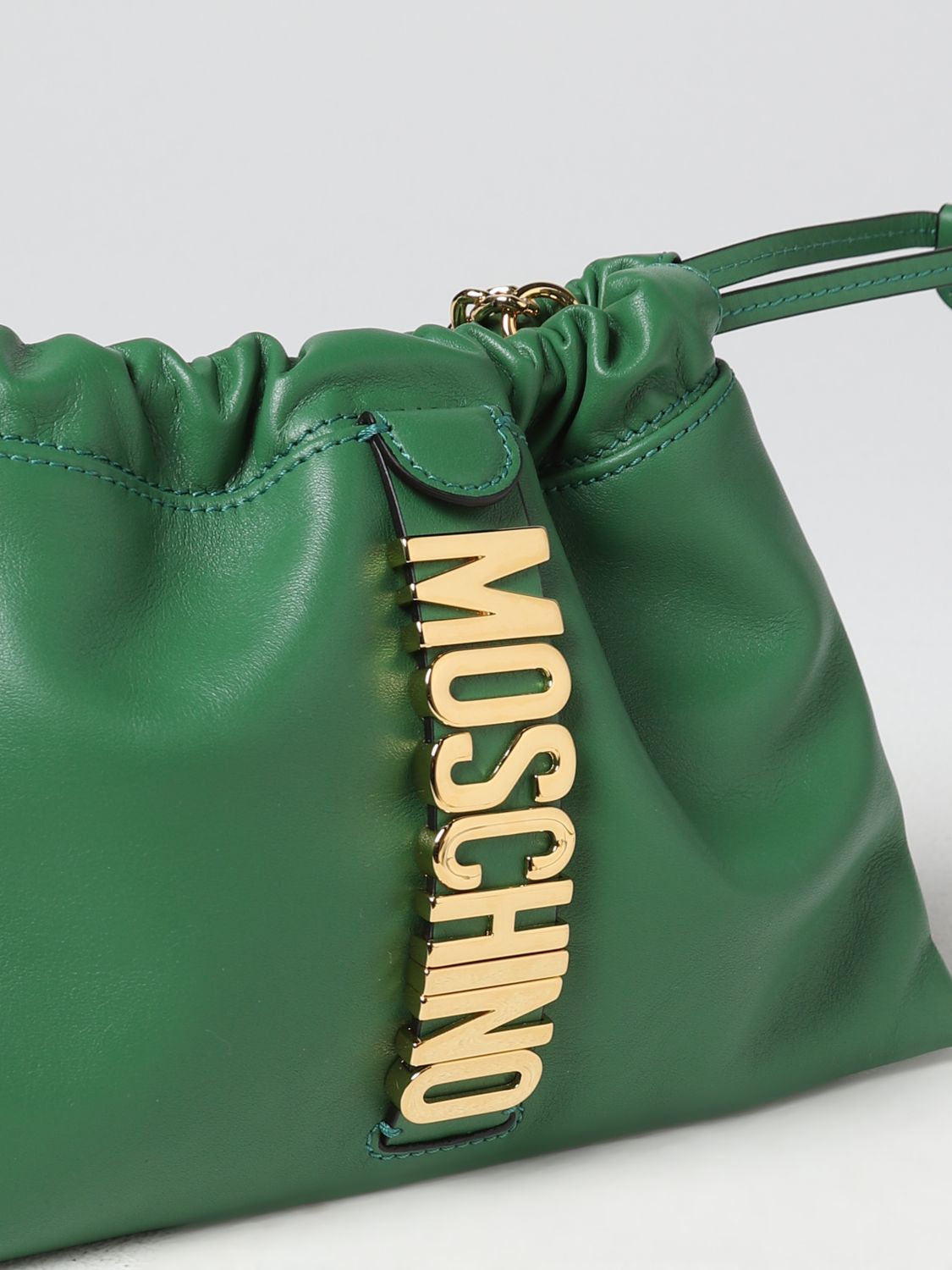 MOSCHINO COUTURE: clutch for woman - Green | Moschino Couture clutch ...