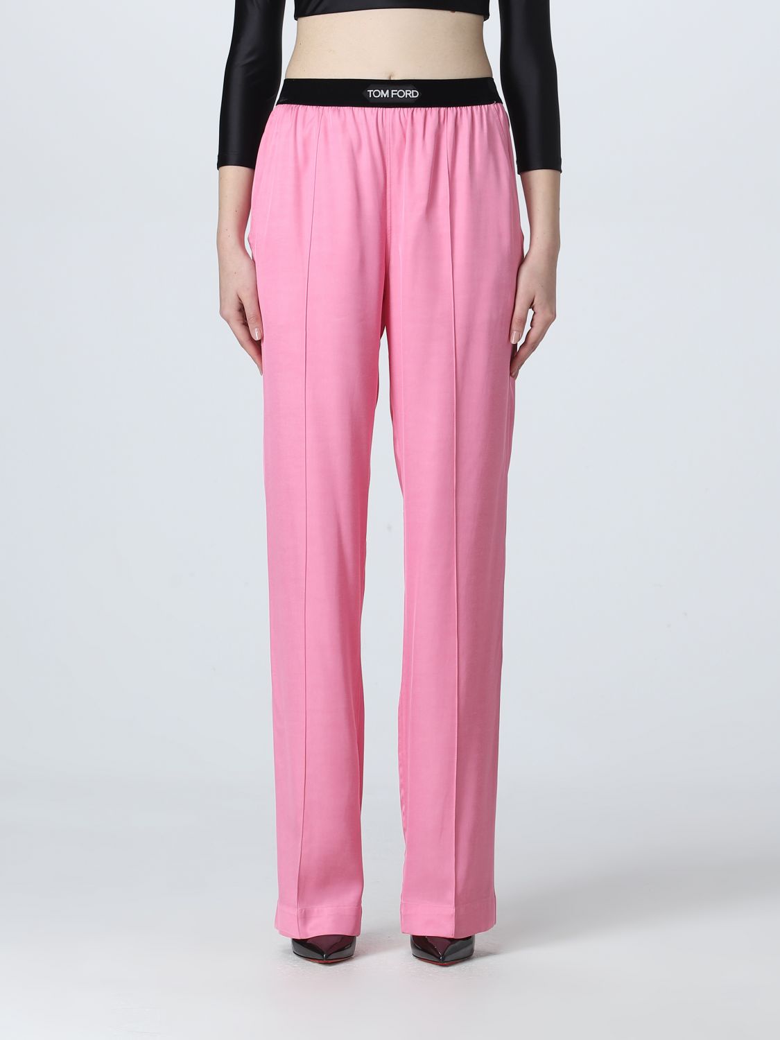 TOM FORD PANTS TOM FORD WOMAN COLOR PINK,E17972010