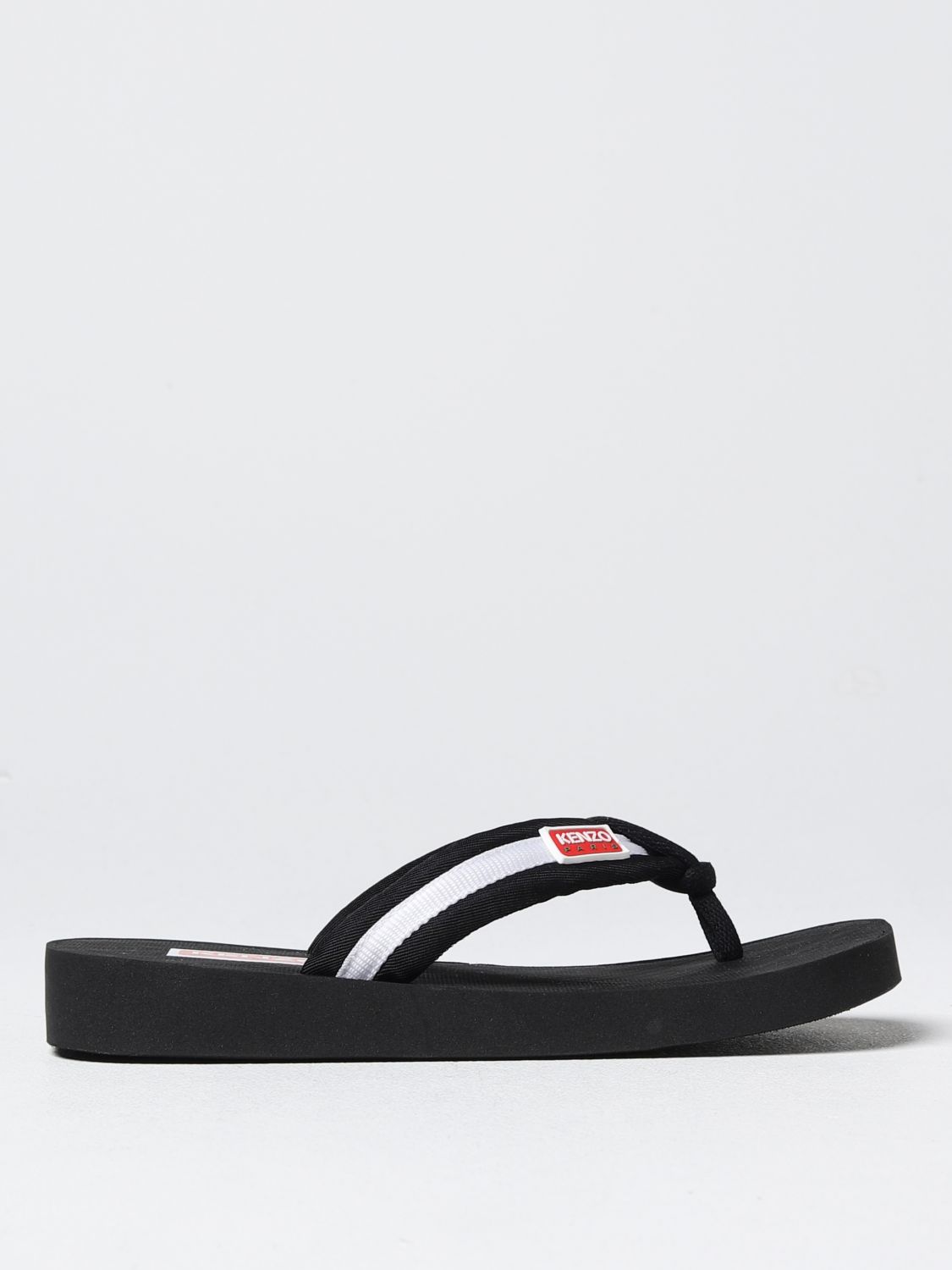 Shop Kenzo Flat Sandals  Woman Color Black