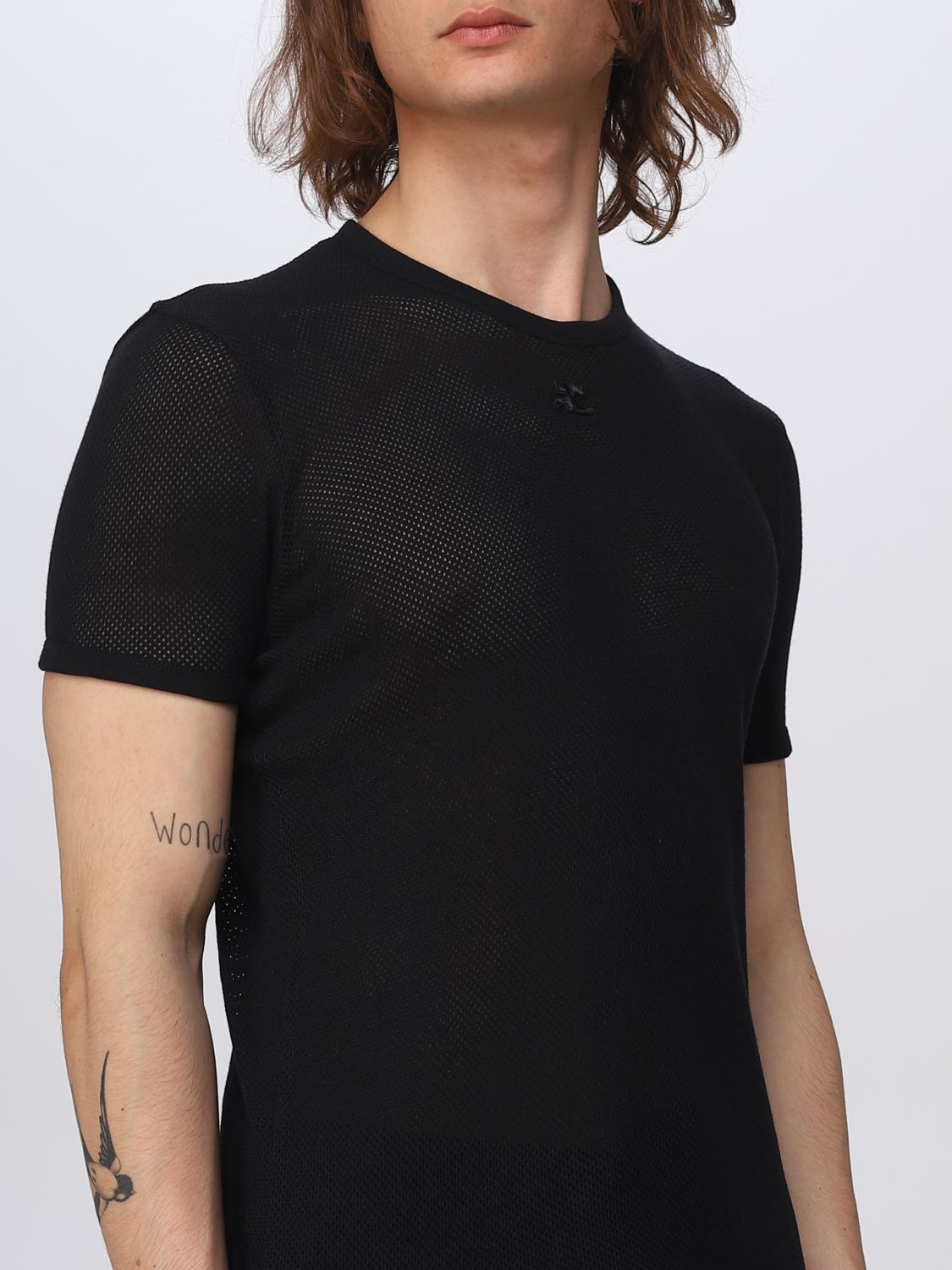 T-shirt Courrèges: T-shirt Courrèges homme noir 5