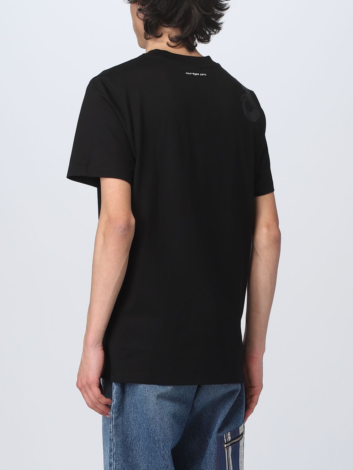 T-shirt Courrèges: T-shirt CourrÈges in cotone nero 3