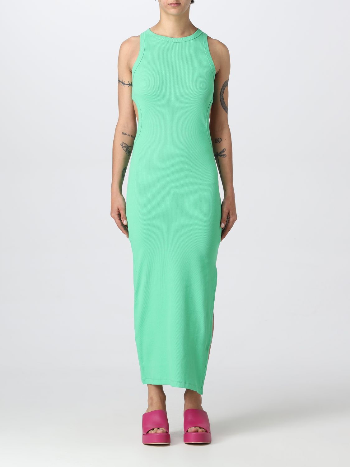 Msgm Dress  Woman Color Green