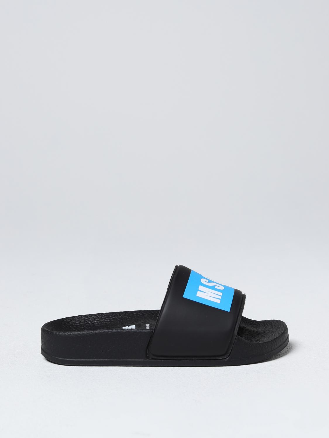 Scarpe Msgm Kids: Sliders Msgm Kids in gomma blue 1
