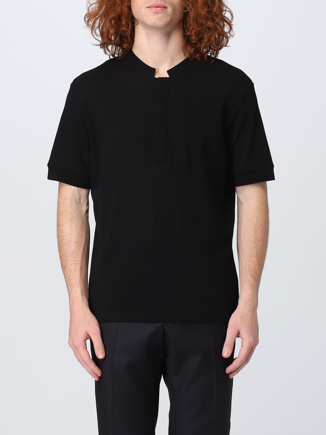 PAOLO PECORA: t-shirt for man - Black | Paolo Pecora t-shirt F1214138 ...