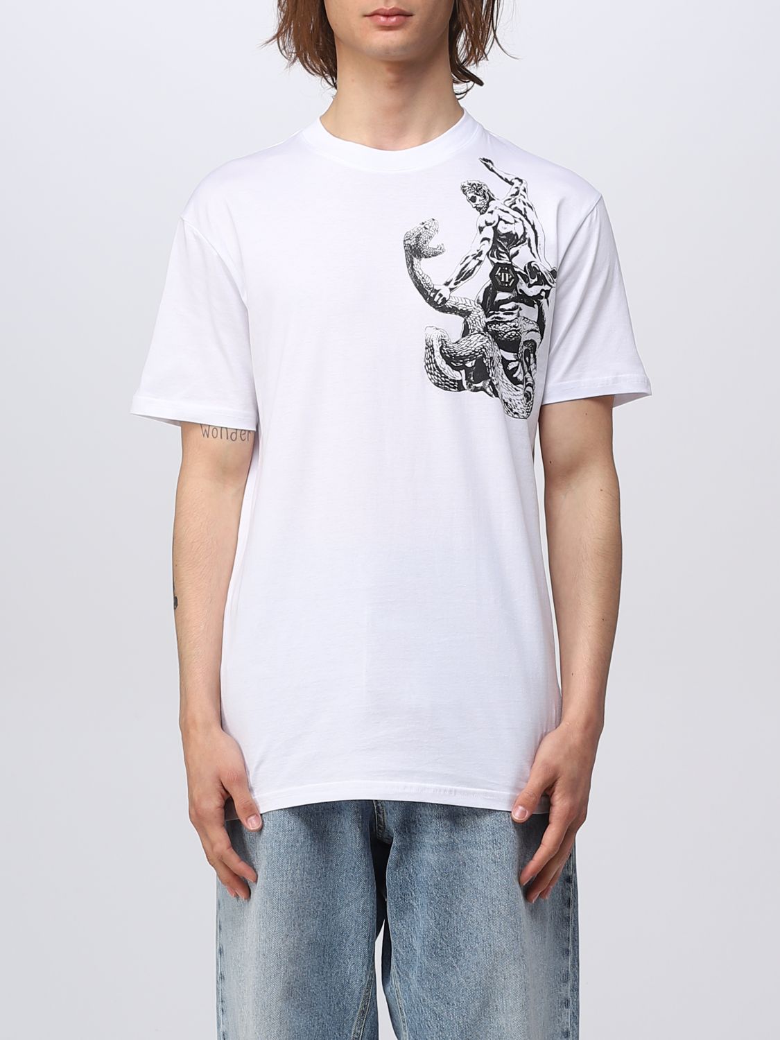 PHILIPP PLEIN: t-shirt for men - White | Philipp Plein t-shirt ...