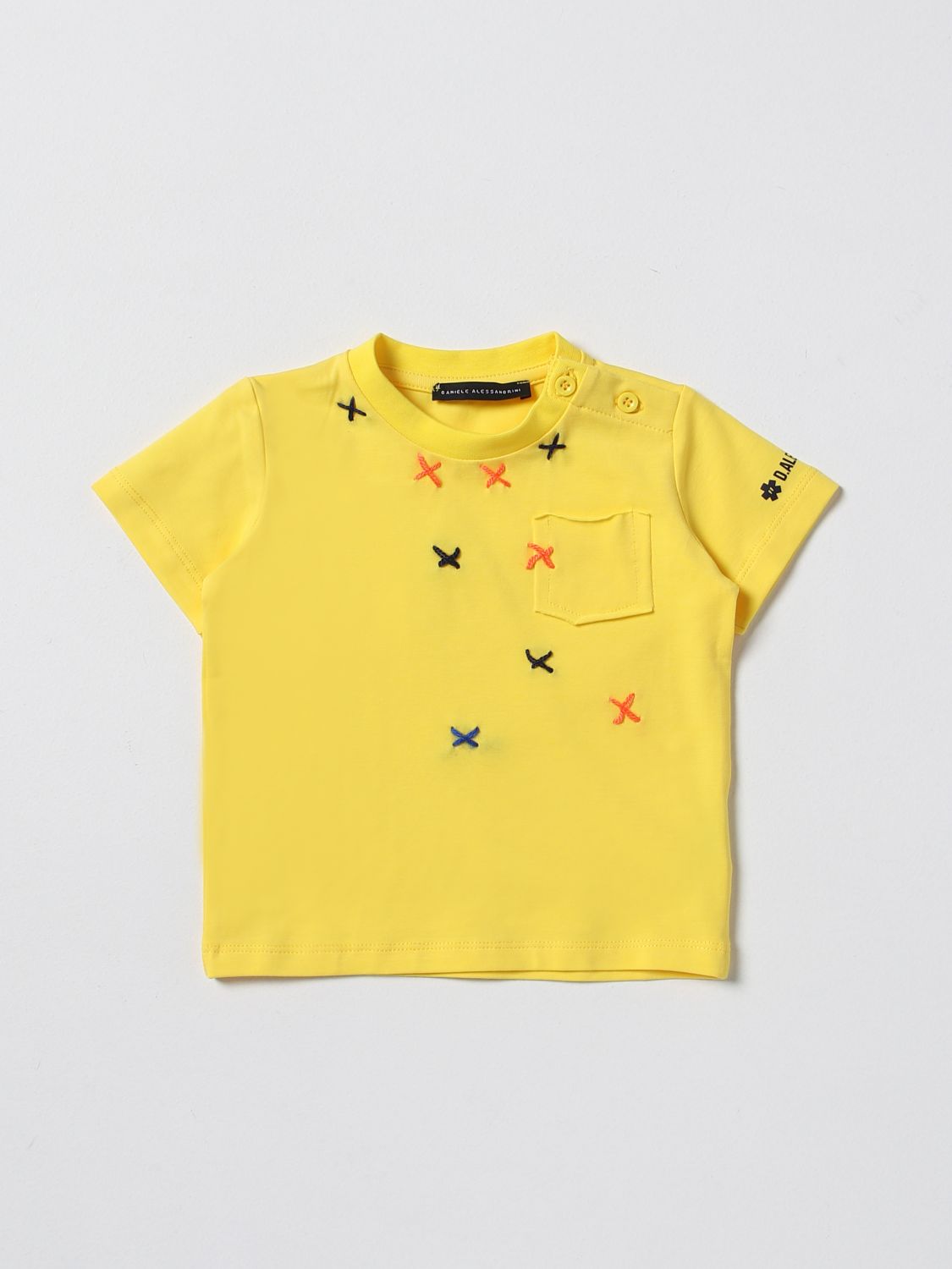 t-shirt daniele alessandrini kids colour yellow