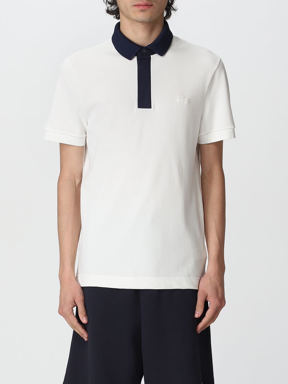LACOSTE: polo shirt for man - White | Lacoste polo shirt PH5367 online ...