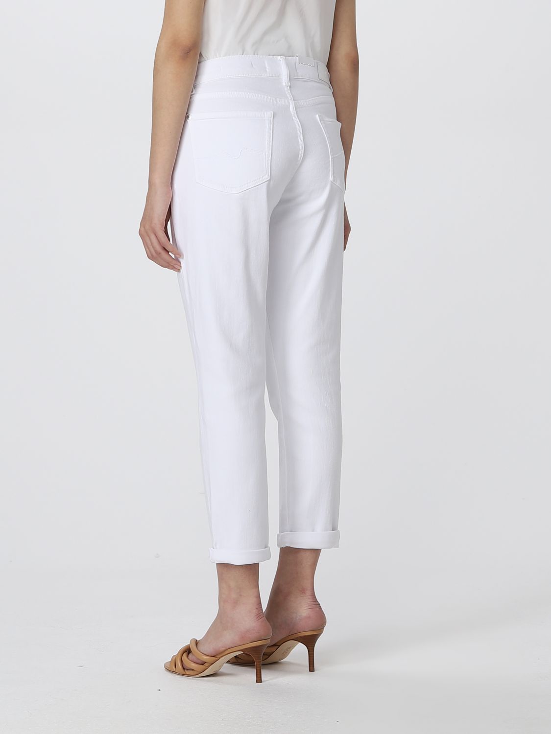 Trousers 7 For All Mankind: 7 For All Mankind trousers for women white 2