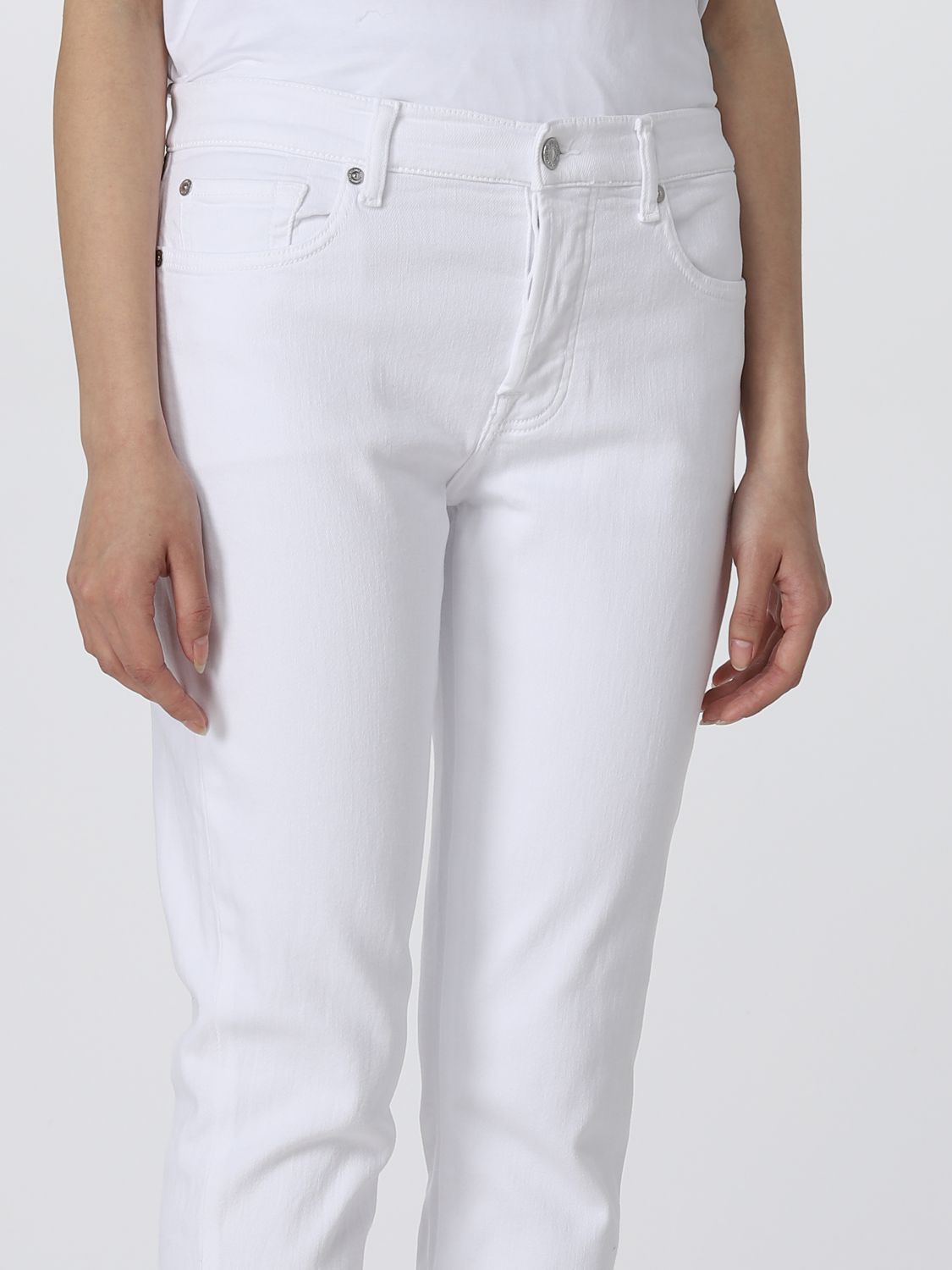 Trousers 7 For All Mankind: 7 For All Mankind trousers for women white 3