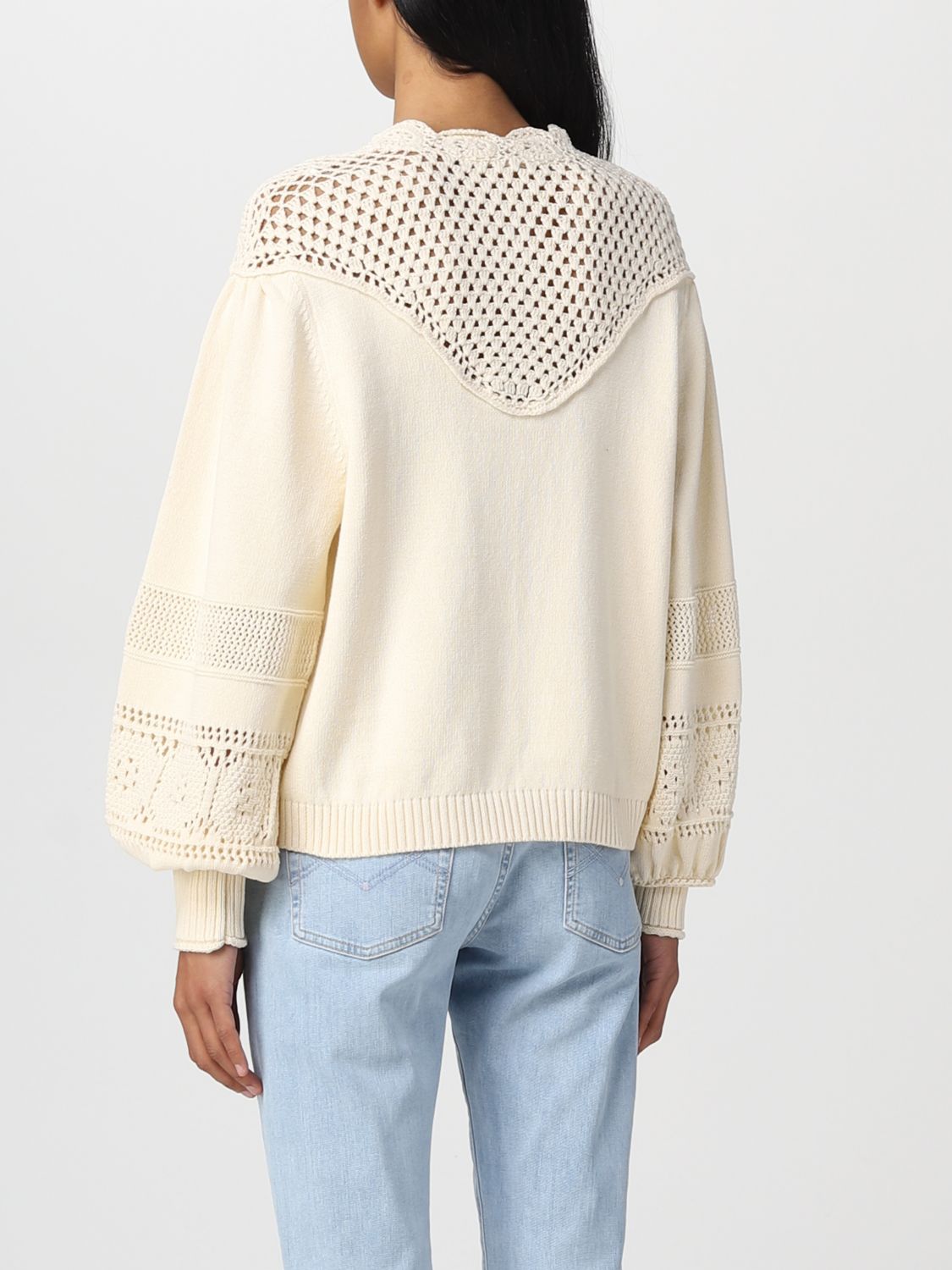 BA&SH: sweater for woman - Ecru | Ba&Sh sweater PINO online on GIGLIO.COM
