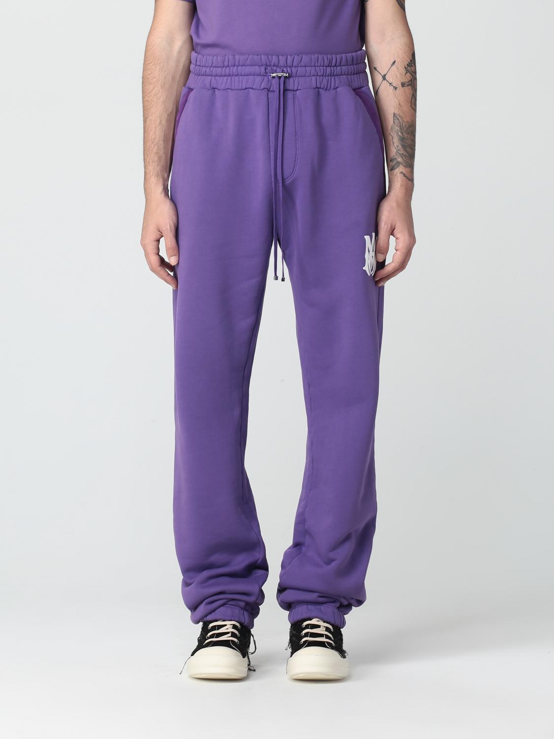Pantalone Amiri: Pantaloni Amiri in misto cotone viola 1