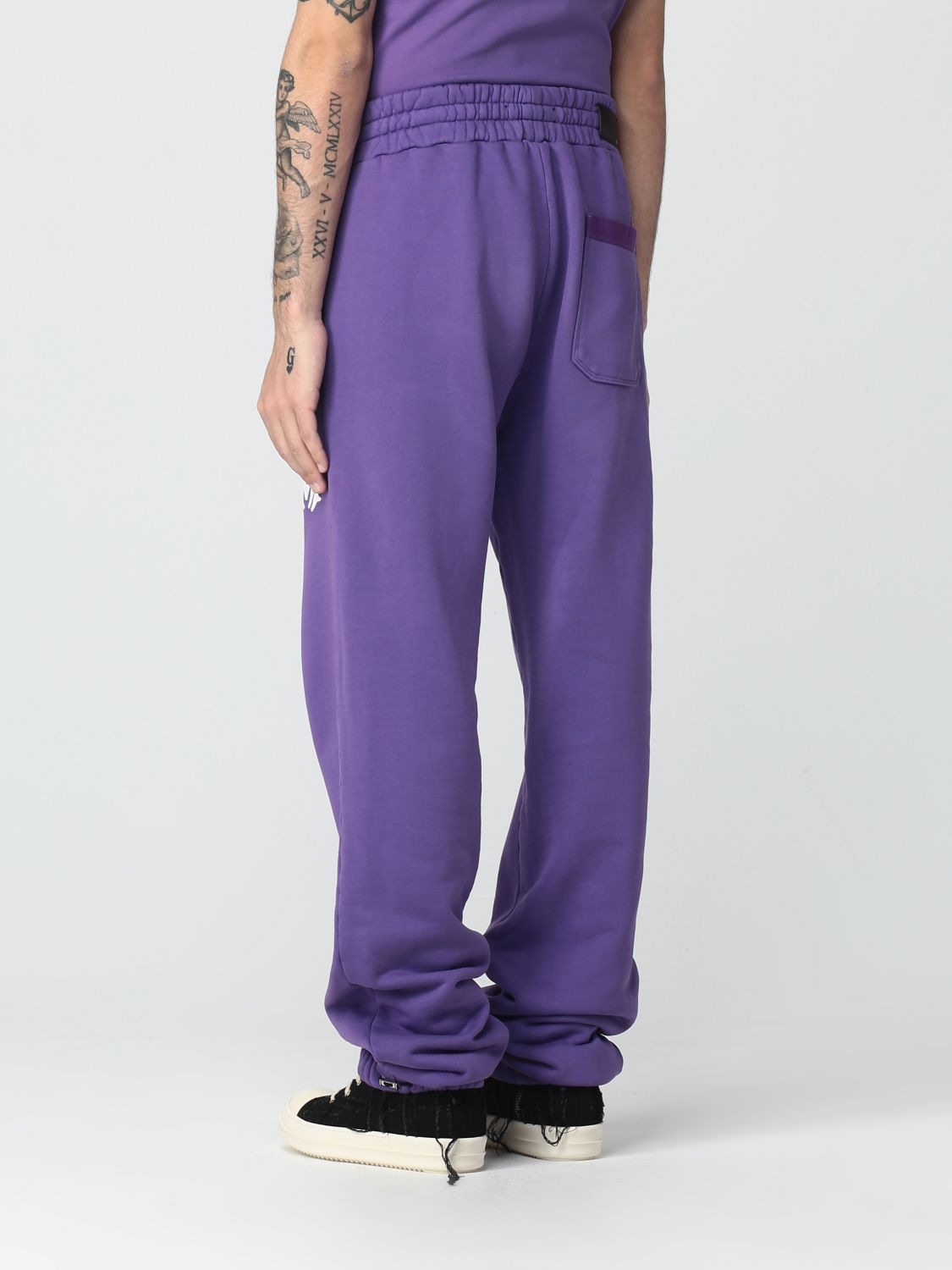 Pantalone Amiri: Pantaloni Amiri in misto cotone viola 3