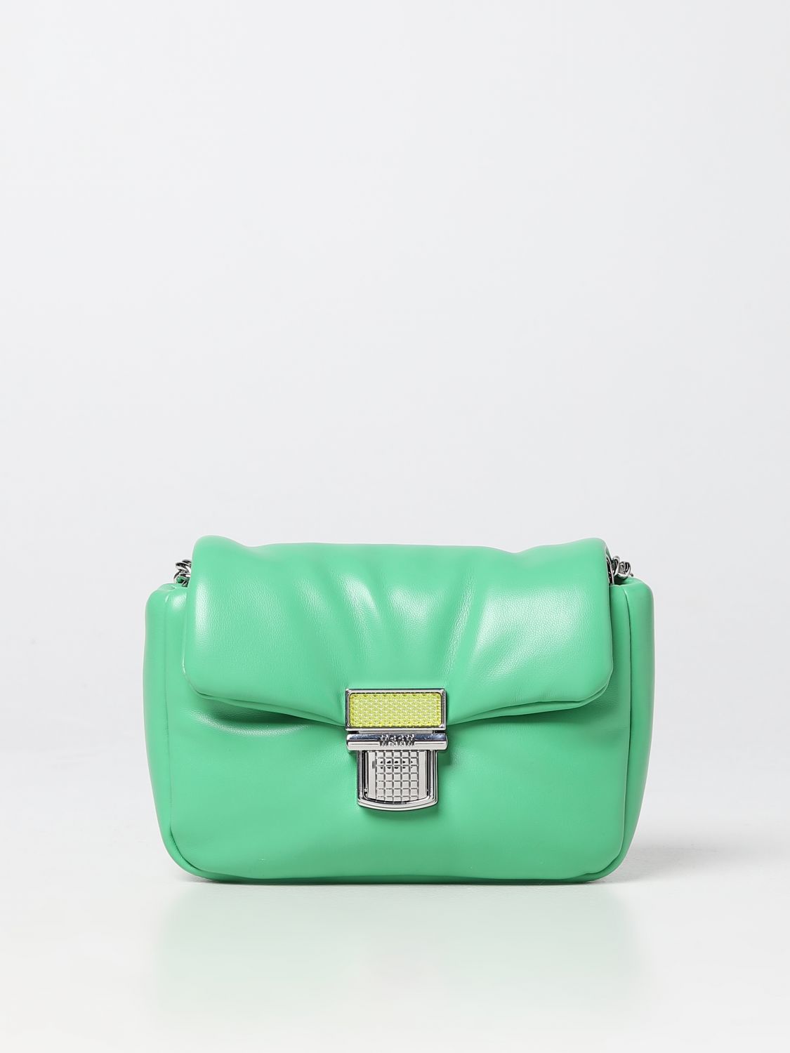 Shop Msgm Bag In Synthetic Nappa Leather In Green