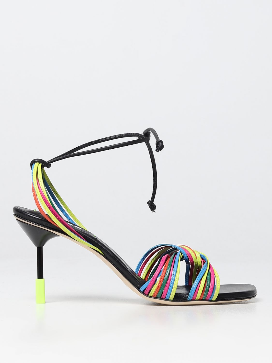 Msgm 75mm Multicolor Leather Sandals