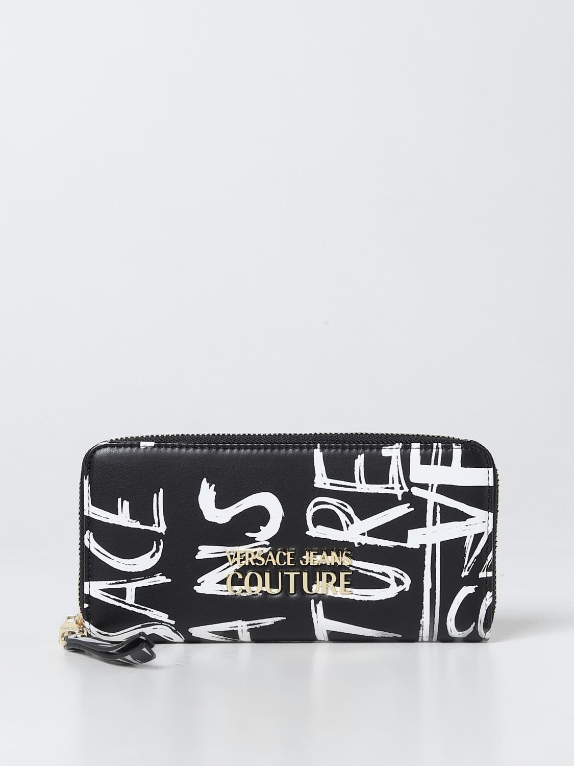 VERSACE JEANS COUTURE Portafoglio in pelle sintetica con logo all over