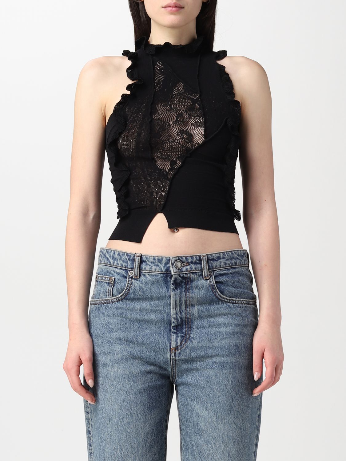 Philosophy Di Lorenzo Serafini Lace Top In Black | ModeSens