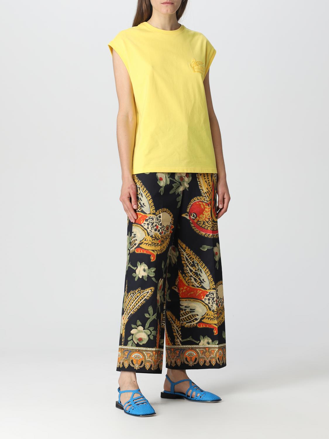 T-shirt Etro: T-shirt Etro in cotone giallo 2