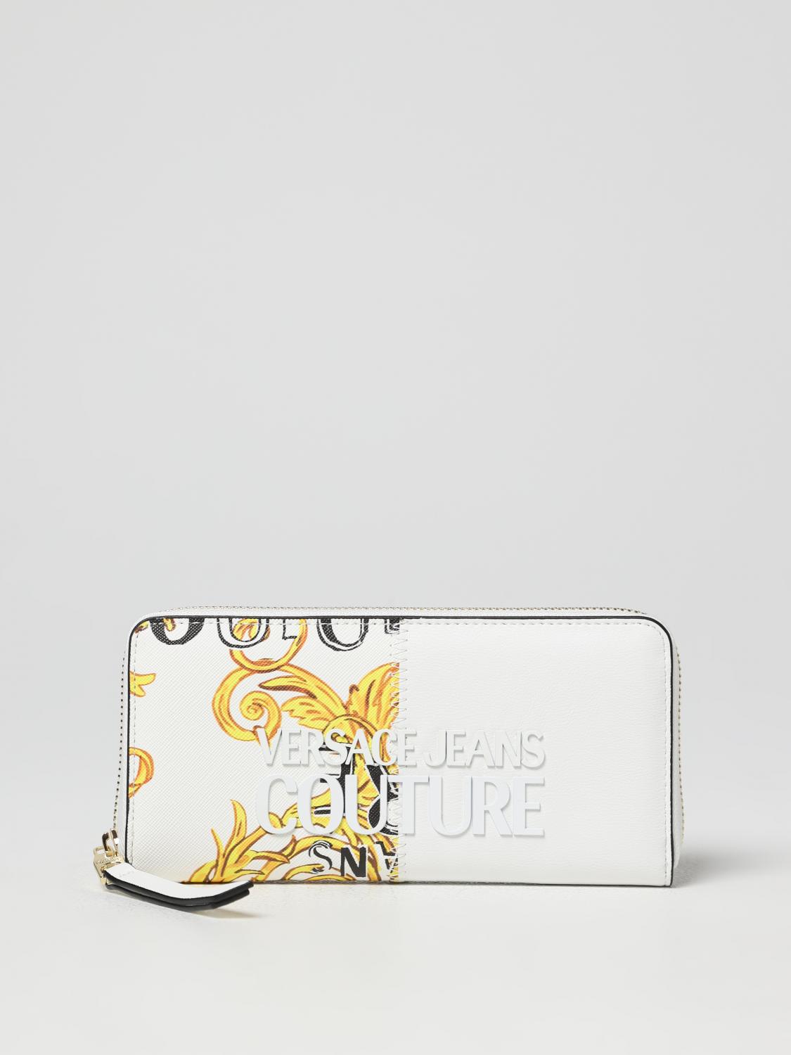 VERSACE JEANS COUTURE wallet for woman White Versace Jeans Couture