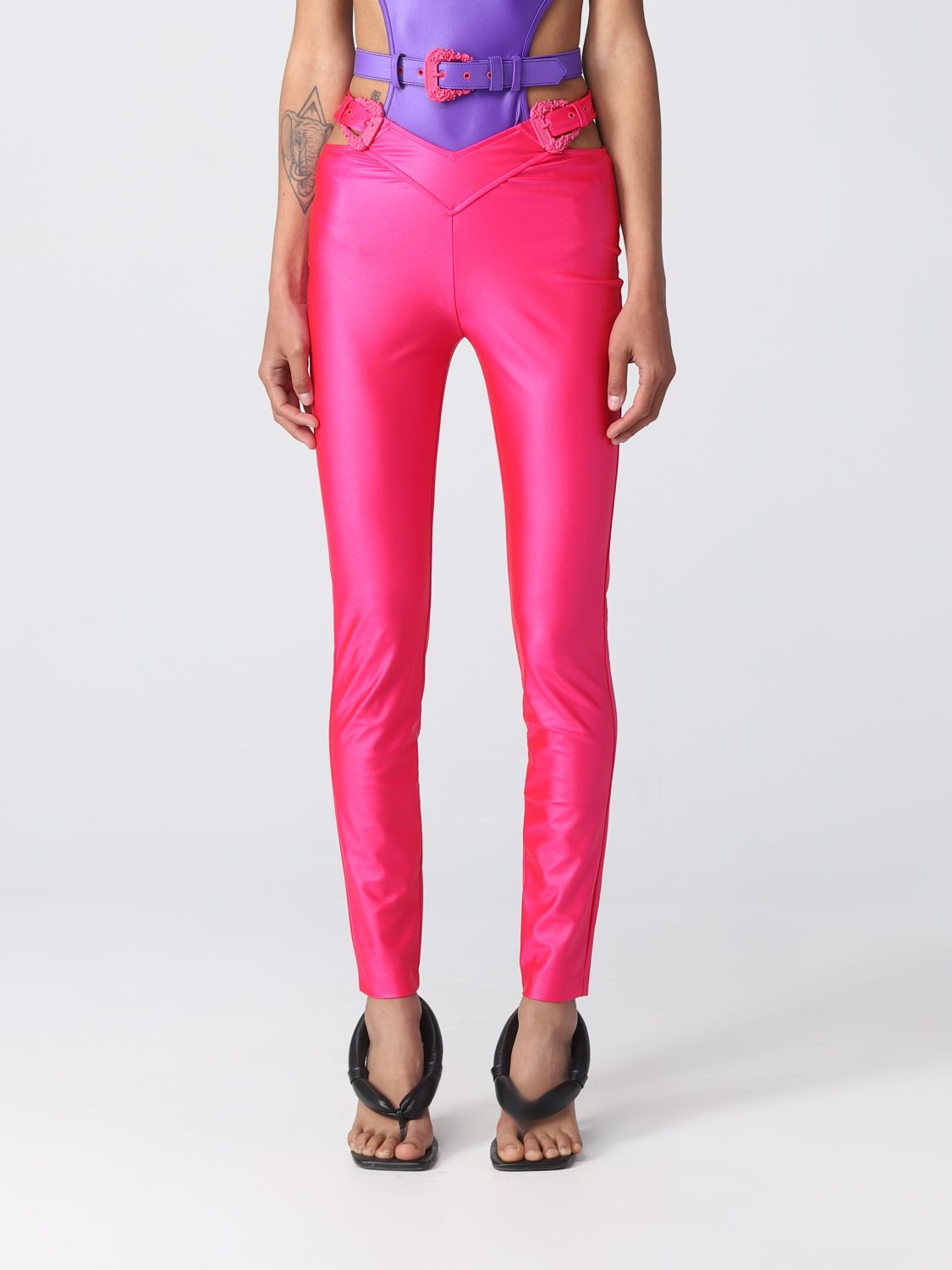 VERSACE JEANS COUTURE: pants for woman - Fuchsia | Versace Jeans ...
