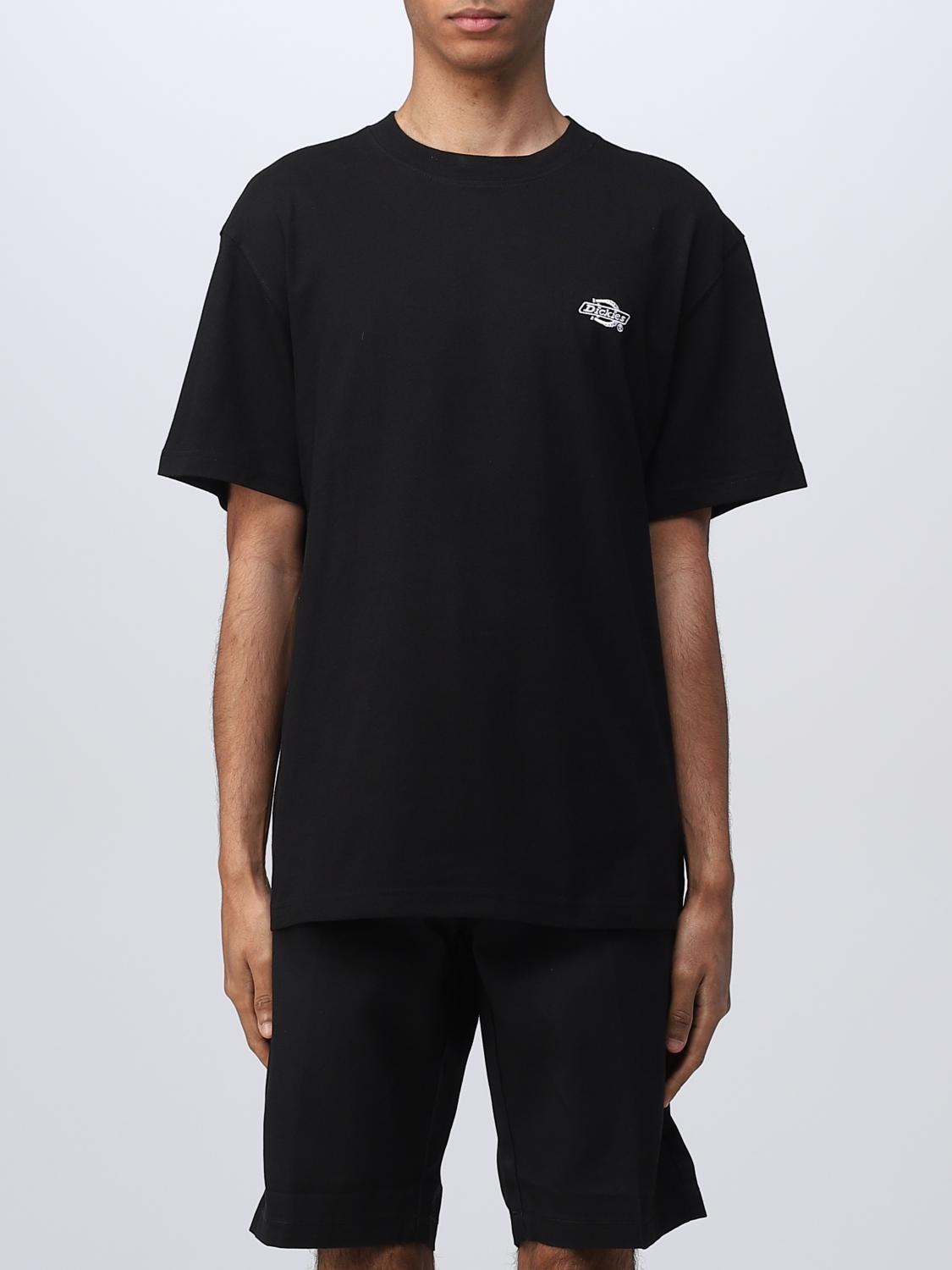 Dickies Mens Black Summerdale Brand-embroidered Cotton-jersey T-shirt In Black