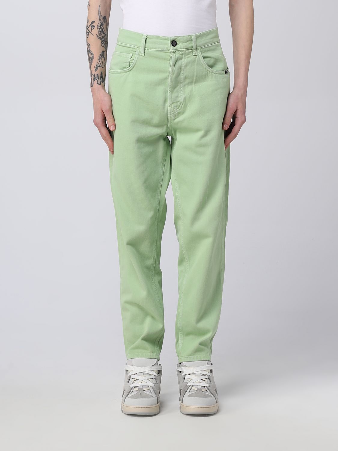 jeans amish men colour green