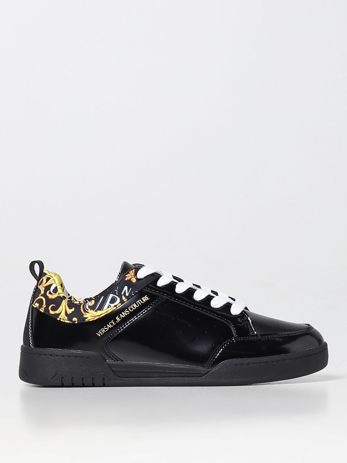 VERSACE COUTURE: Brooklyn sneakers in leather - Black | Versace Couture sneakers 74YA3SD6ZP219 online at GIGLIO.COM