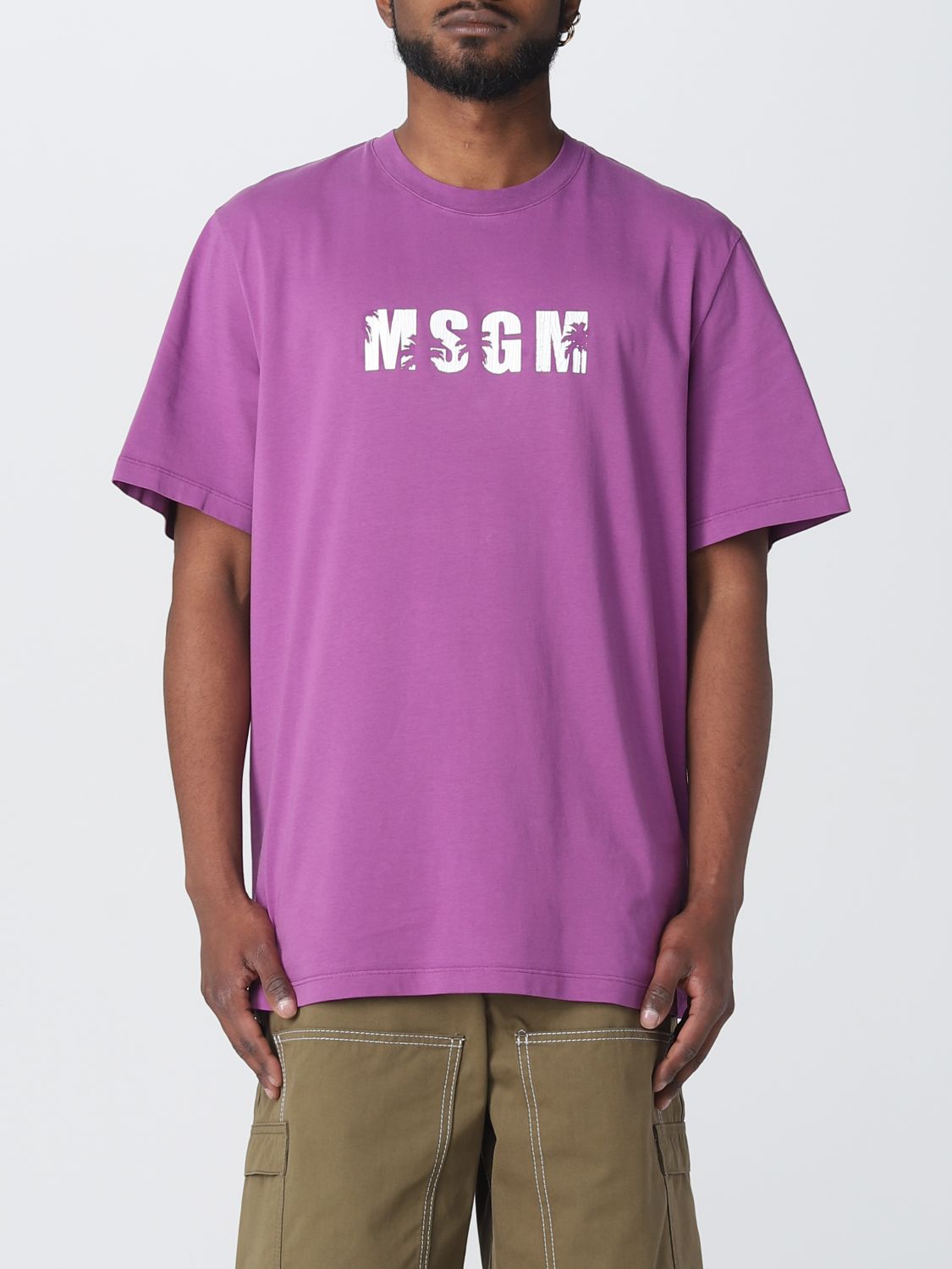 Msgm T-shirt  Men Color Violet