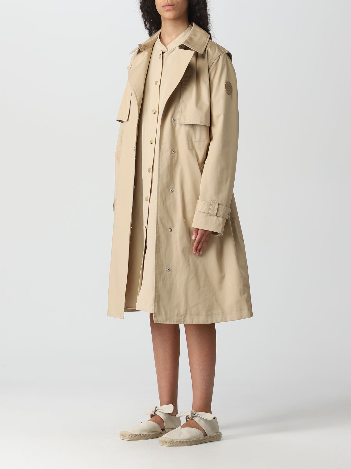 WOOLRICH: coat for woman - Beige | Woolrich coat CFWWOU0838FRUT1974 ...