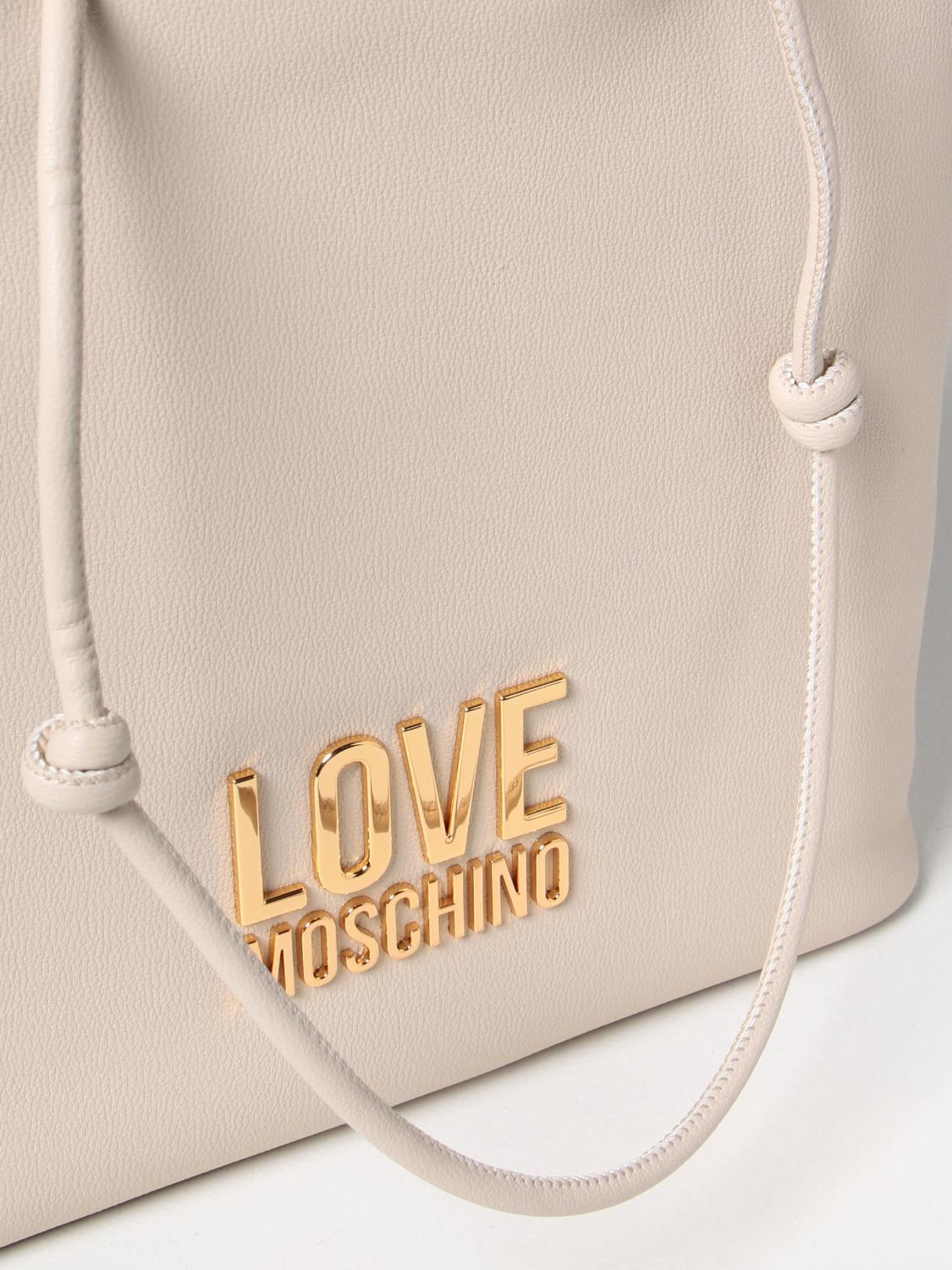 LOVE MOSCHINO tote bags for woman Ivory Love Moschino tote bags