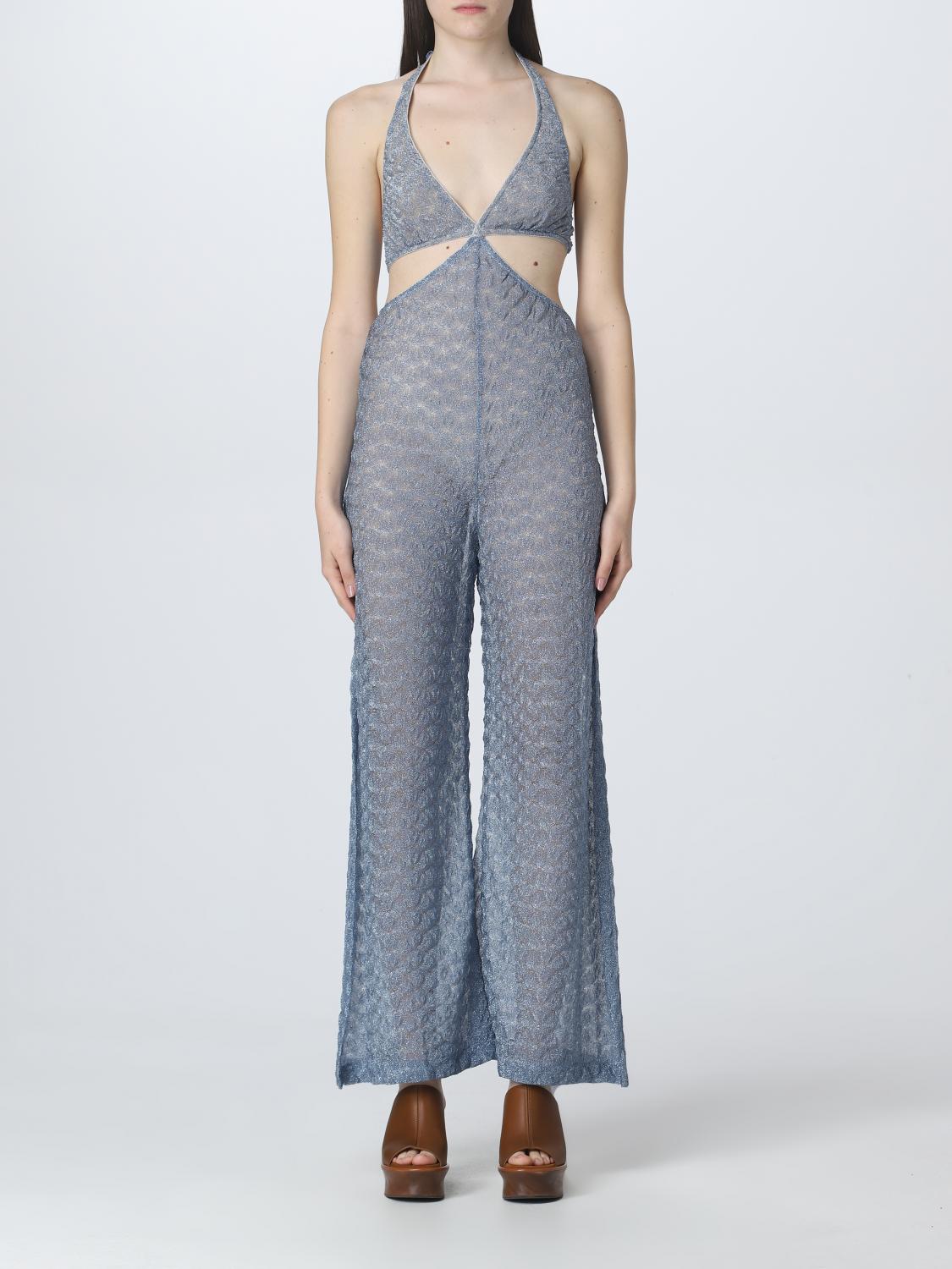 MISSONI jumpsuits for woman Gnawed Blue Missoni jumpsuits