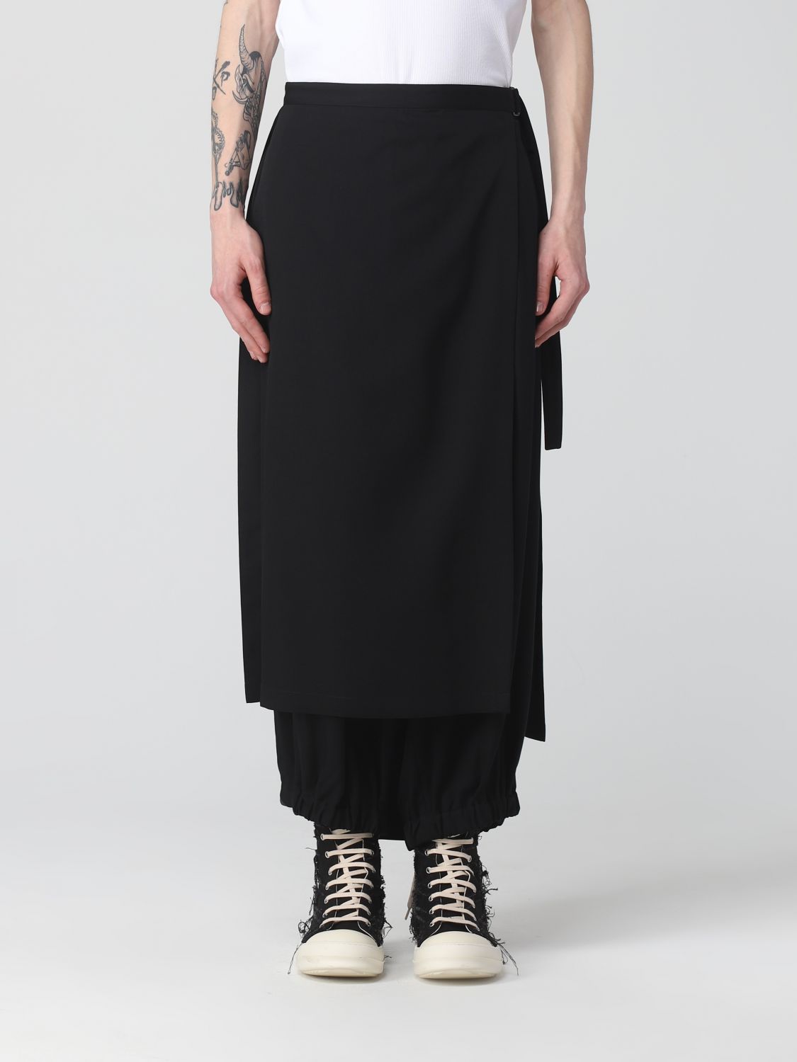 YOHJI YAMAMOTO：スカート メンズ - ブラック | GIGLIO.COMオンライン