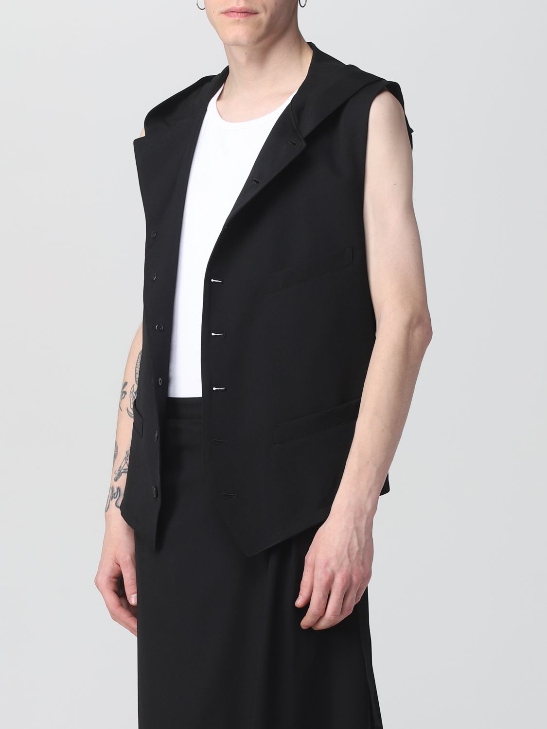 YOHJI YAMAMOTO: suit vest for man - Black | Yohji Yamamoto suit vest ...
