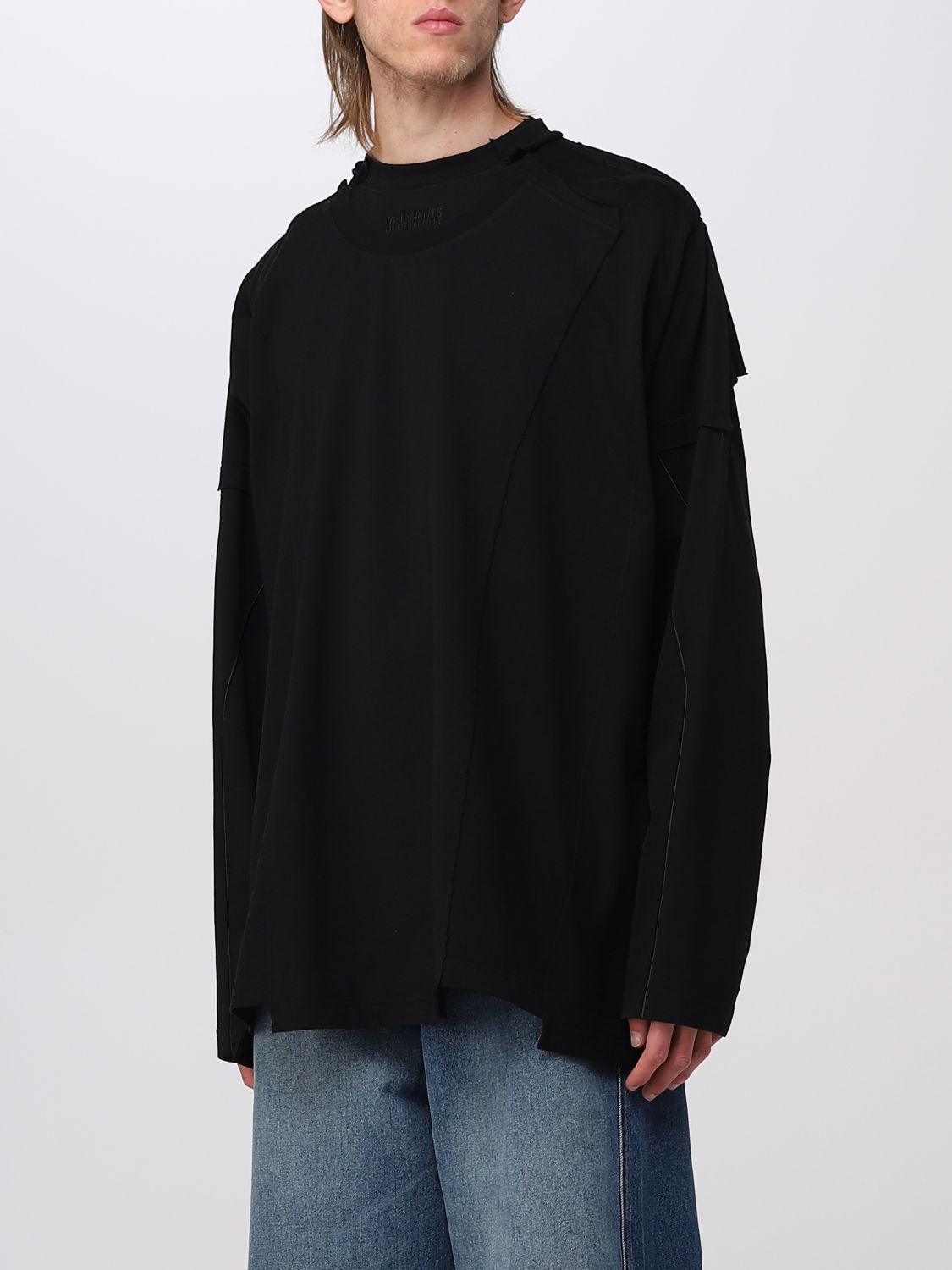 VETEMENTS ヴェトモン ブラック BLACK Tシャツ メンズ 秋冬2023