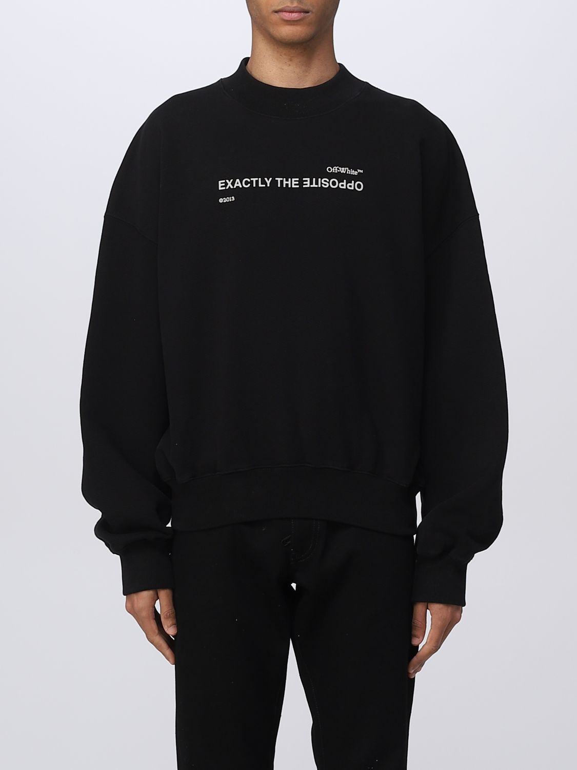 OFF-WHITE: cotton sweatshirt - Black | Off-White sweatshirt ...